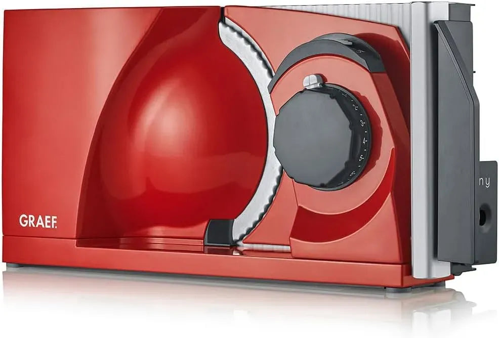 GRAEF MT1003 Brotschneidemaschine, Wellenschliffmesser, Energiesparmotor, Allesschneider, Schneidemaschine für Lebensmittel, 170 W, 170 mm, 15 mm