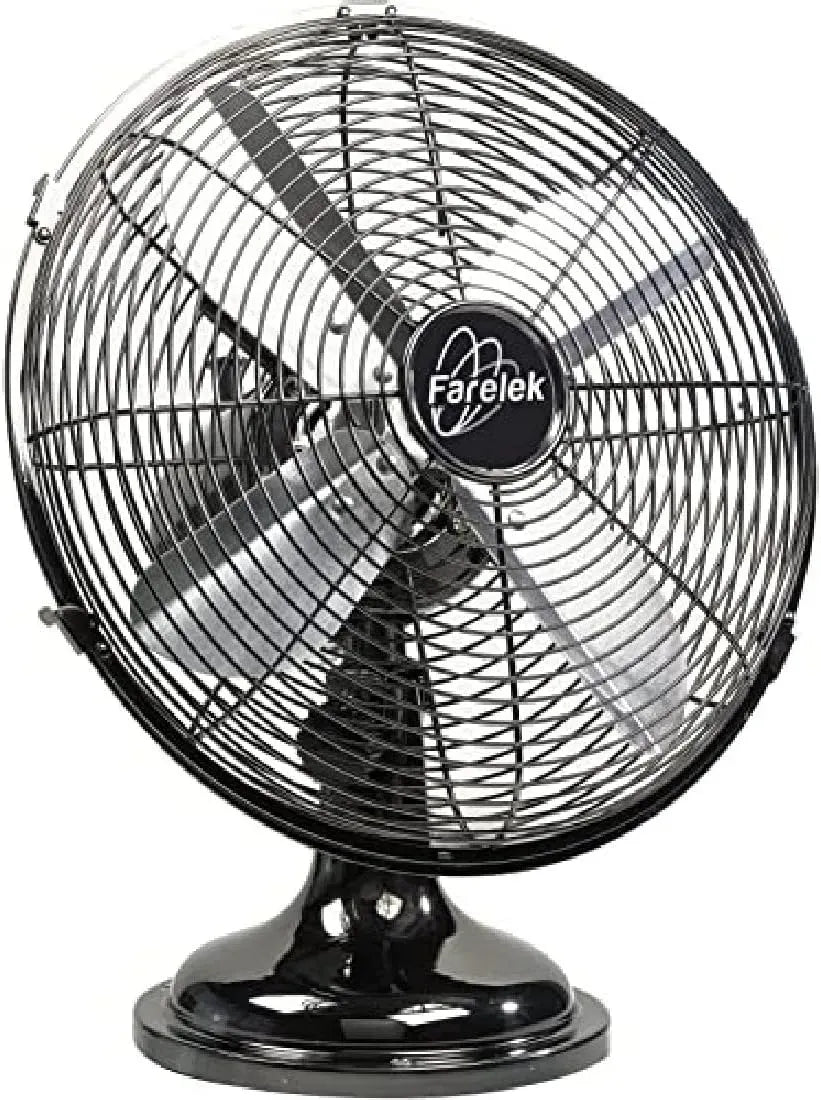 Ventilator, 30 cm, Ventilator zur Luftzirkulation, Farelek Utah Tischventilator