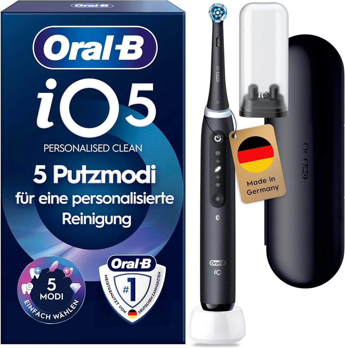 Series 5 Aufsteckbürste, Zahnbürste, Elektrozahnbürste, Schwarz, für Zahnpflege