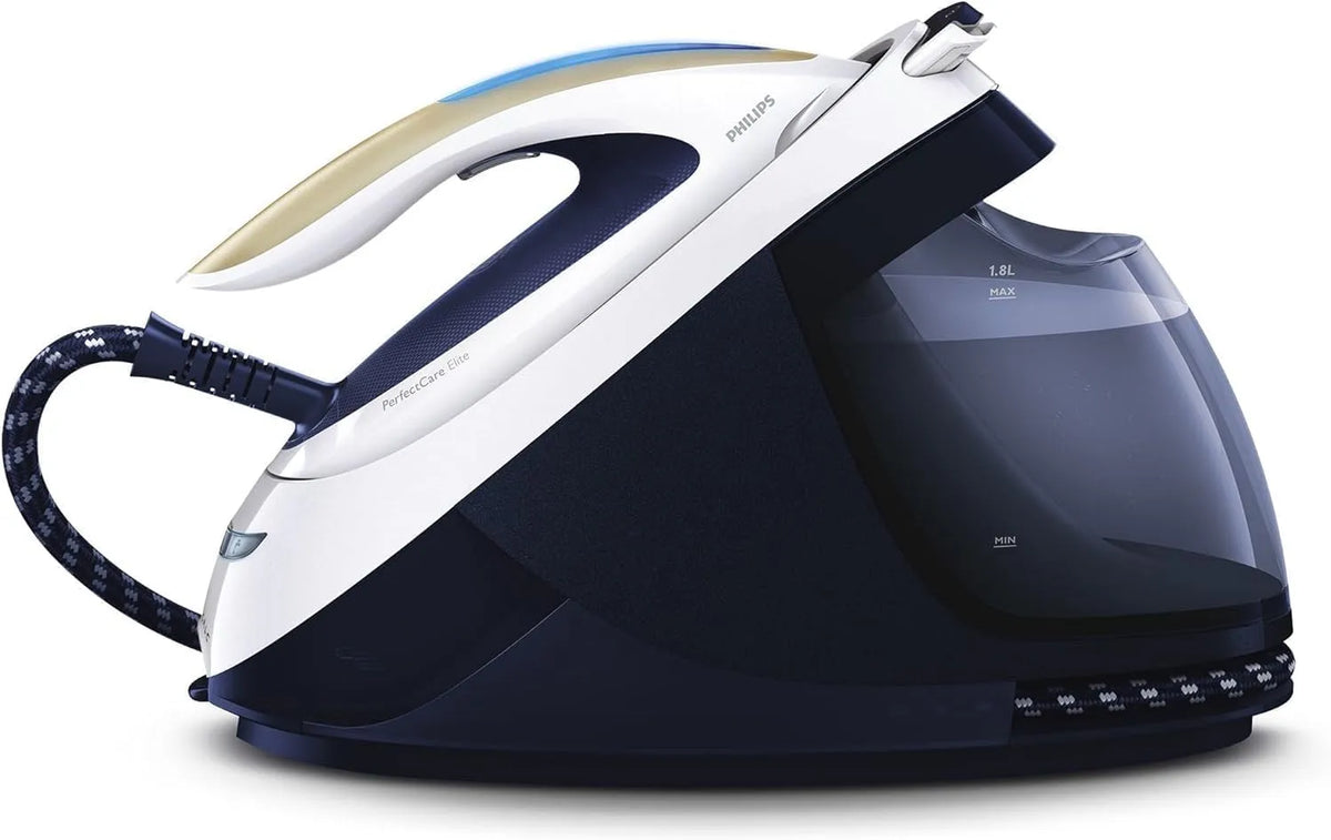 Philips GC9635/20 Dampfbügelstation, Bügeleisen, elektrisches Bügeleisen, 1,8 L, 2700 W, 520 g, 7,5 Bar, IPS-Panel, Blau