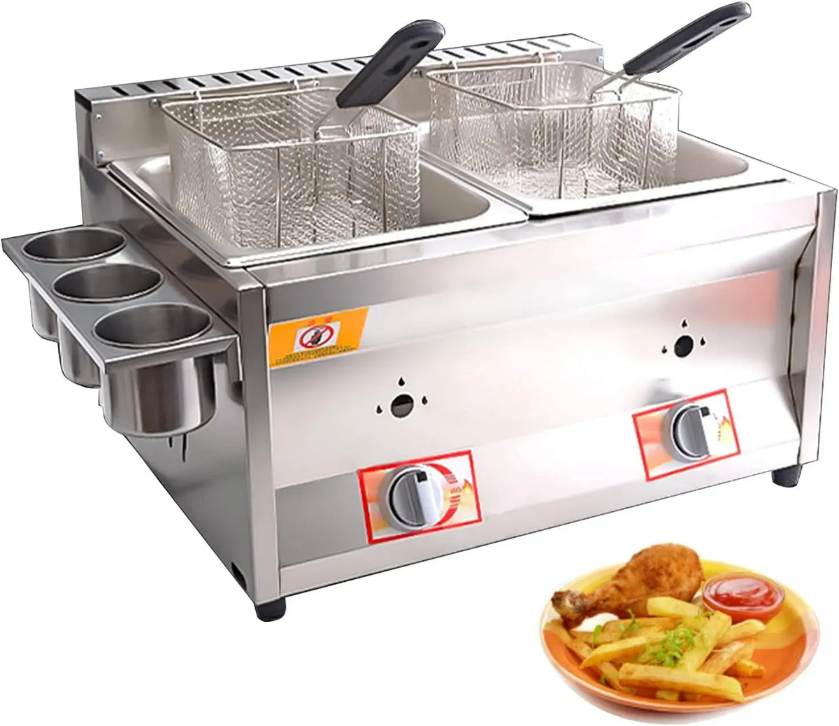 Fritteuse, 10 L, Edelstahl, für Gewerbliche Heimküche