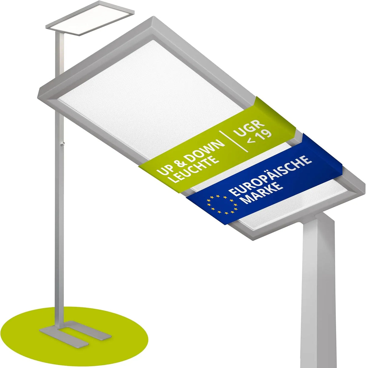 7500lm Tageslichtlampe, Schreibtisch, Stehlampe, 80 W, Silber, INNOVATE LED
