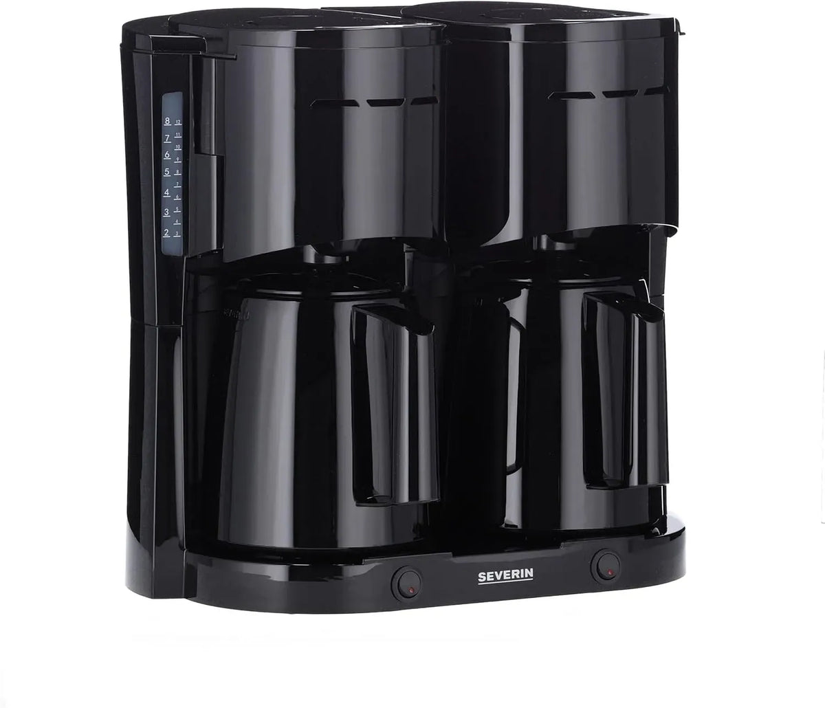 Severin KA 9315 Kaffeemaschine, Schwarz, ansprechende Filtermaschine mit 2 Isolier nnen, ffeemaschine für bis zu 16 Tassen