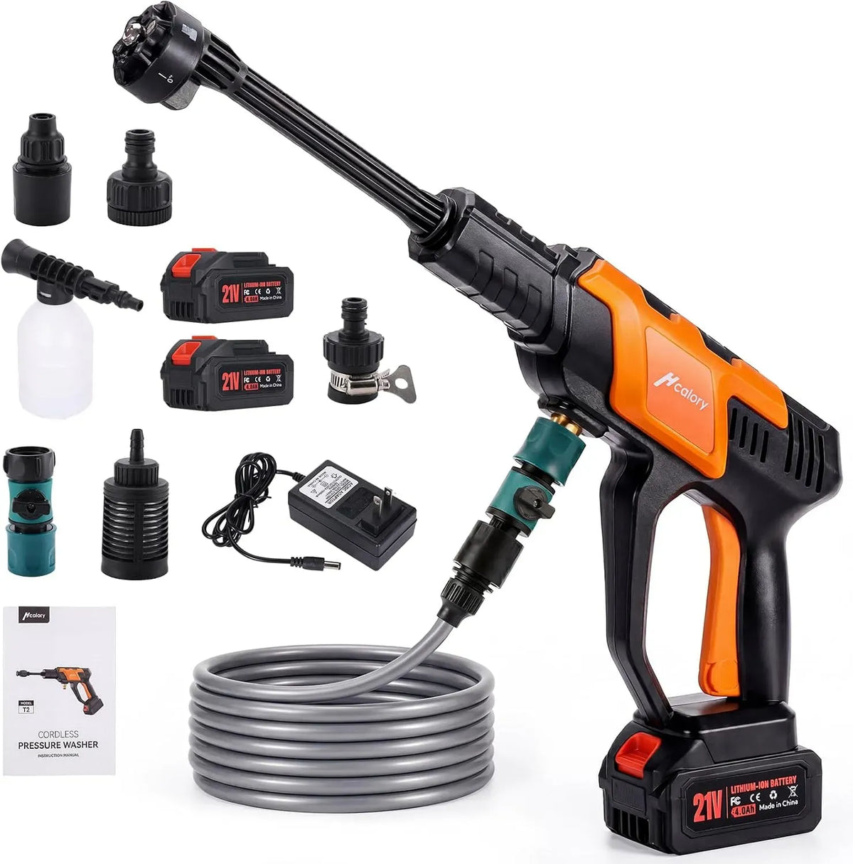 Hochdruckreiniger, 230 W, Akku 6-in-1, 120 Bar max, 2x4000mAh, 2026 Upgrade, 230W Bürstenlos Motor, 2 Druckstufen
