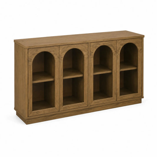 Regal aus MDF Holz Braun mit 6 Fächern