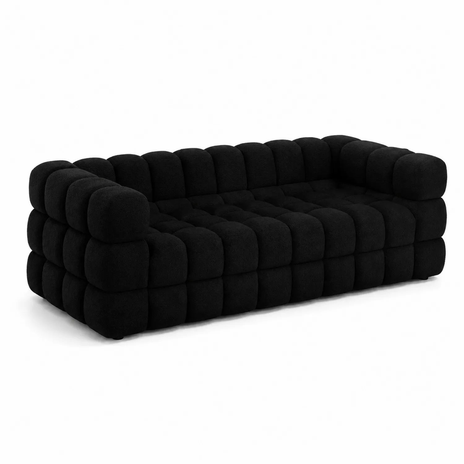 3-Sitzer Sofa Schwarz Polyester