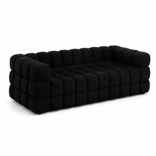 3-Sitzer Sofa Schwarz Polyester
