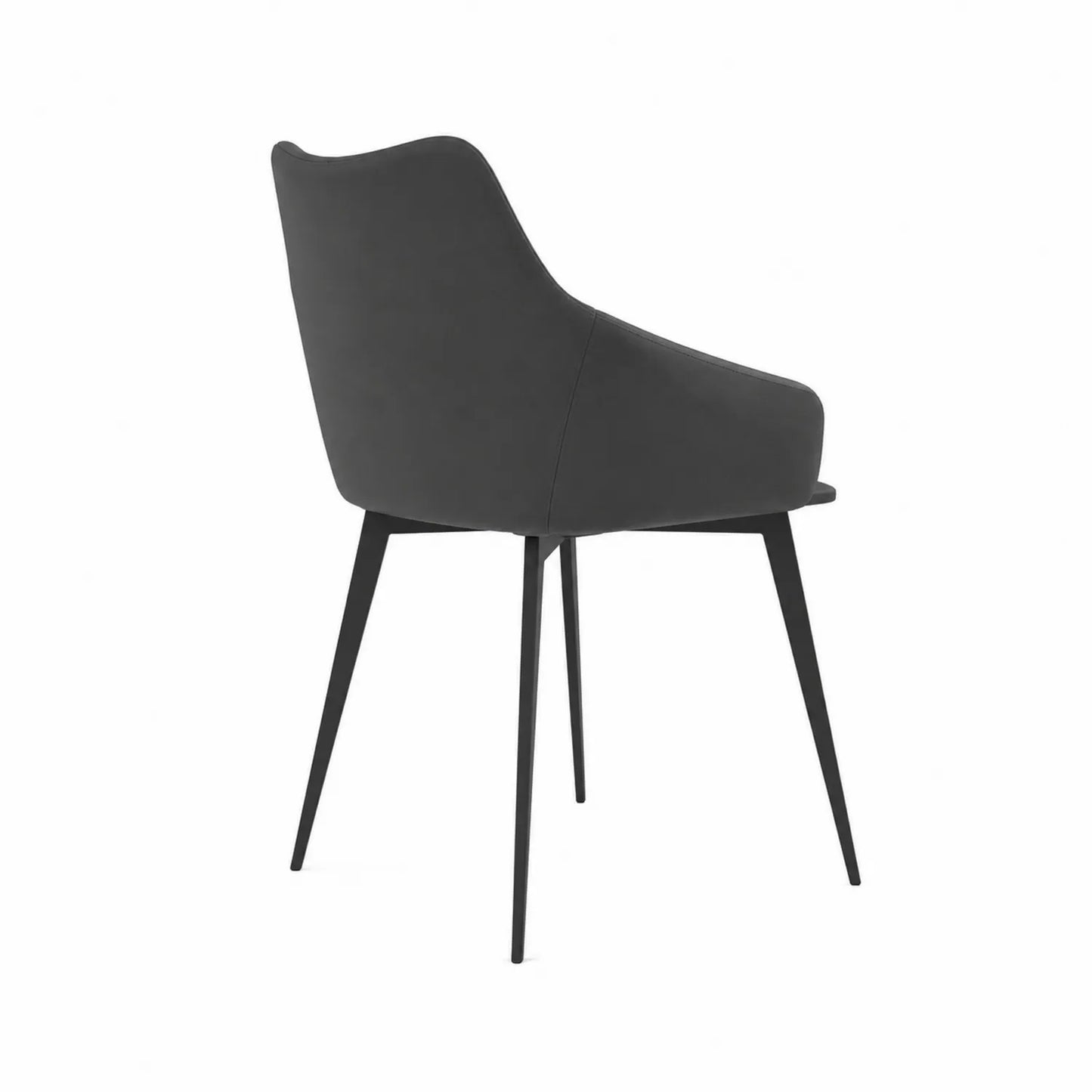 Esszimmerstuhl Leder Schwarz Metallbeine 85cm