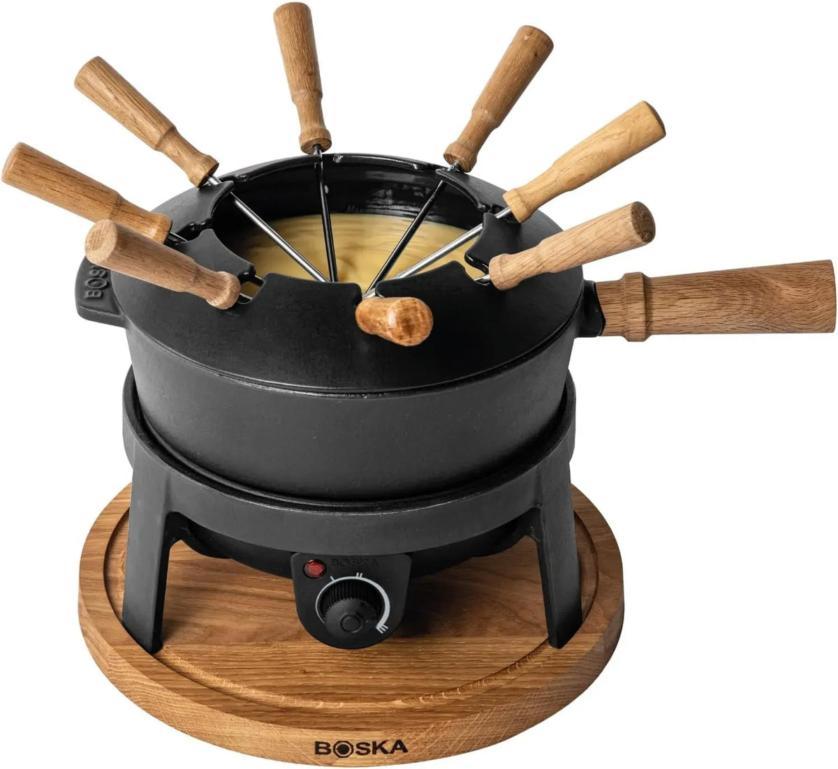 Fondue gerät, Schokofondue, Käsefondue, Kabel, Topf, 2,2 L, Gusseisen, für 8 personen