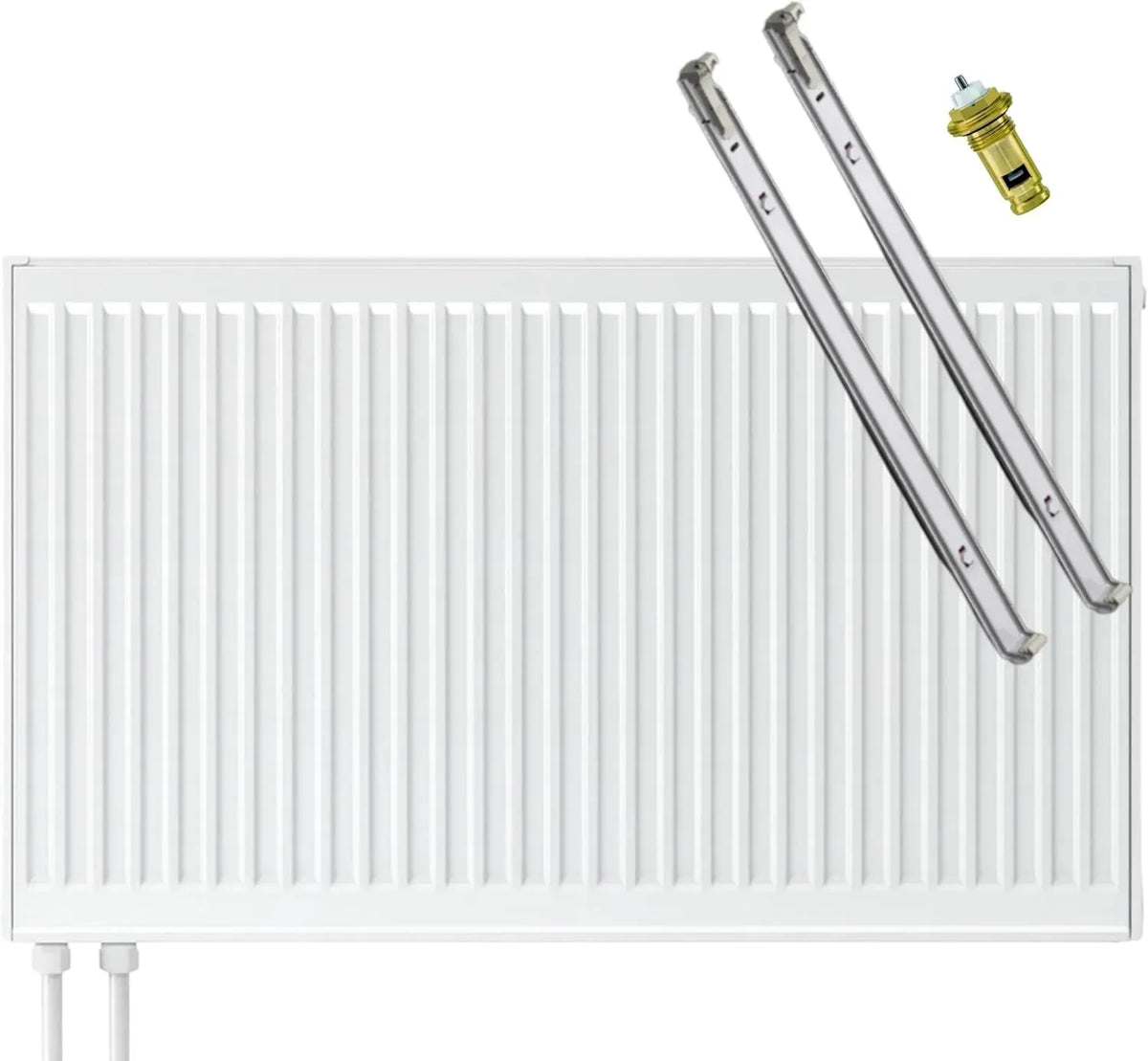 Elektroheizung VK-6, 600x1000, elektrisches Heizgerät, Typ 22 Universal Heizkörper mit Ventileinsatz und C-Konsole 600x1000