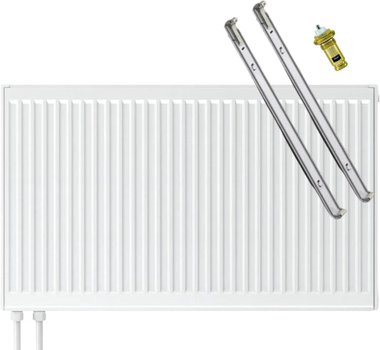 Elektroheizung VK-6, 600x1000, elektrisches Heizgerät, Typ 22 Universal Heizkörper mit Ventileinsatz und C-Konsole 600x1000