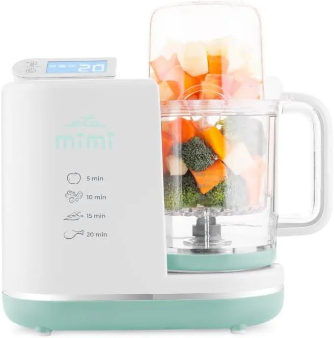I 2 Babynahrungszubereiter, Touch-Bedienung, Timer, Dampf, LCD-Display, Auftaufunktion, Wärmefunktion, ETA