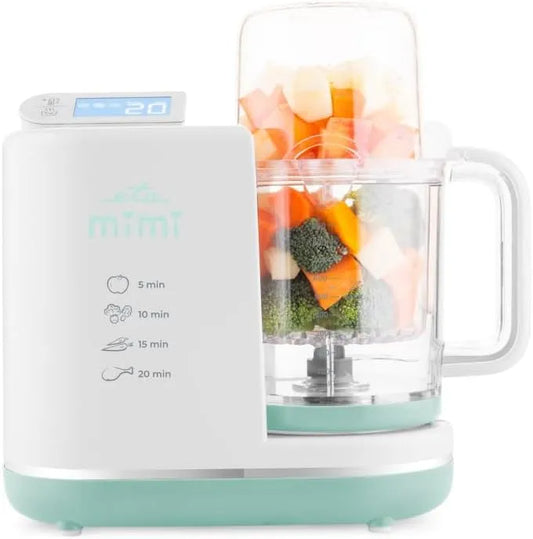I 2 Babynahrungszubereiter, Touch-Bedienung, Timer, Dampf, LCD-Display, Auftaufunktion, Wärmefunktion, ETA