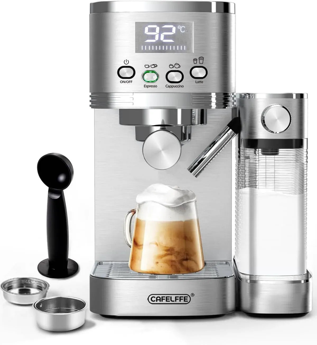 Espressomaschine, 1,3 L, CAFELFFE 6-in-1-Espressomaschine, Edelstahl
