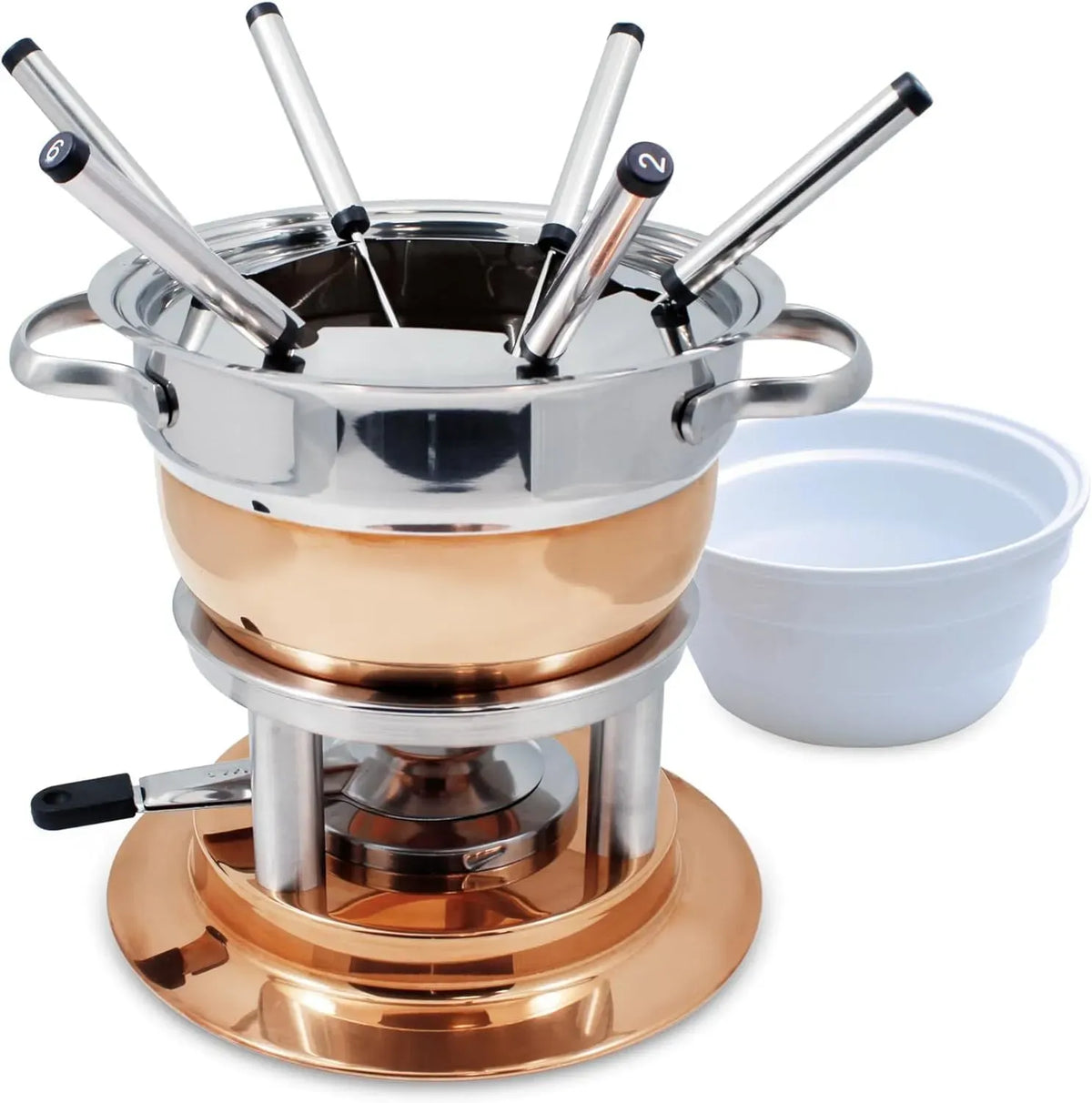 11-teiliges Fondue, 1.8 L, Edelstahl, für Fleisch
