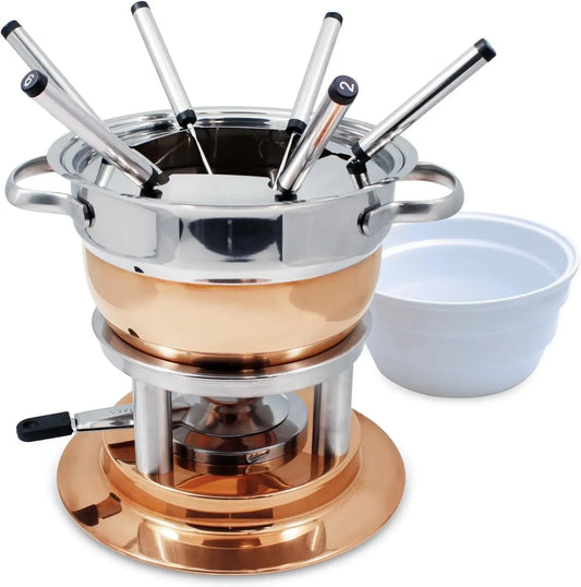 11-teiliges Fondue, 1.8 L, Edelstahl, für Fleisch