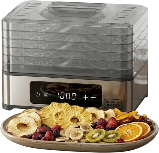 Black+Decker Dörrgerät, Lebensmitteltrockner, 400 W, Schwarz, für Lebensmittel 400 W