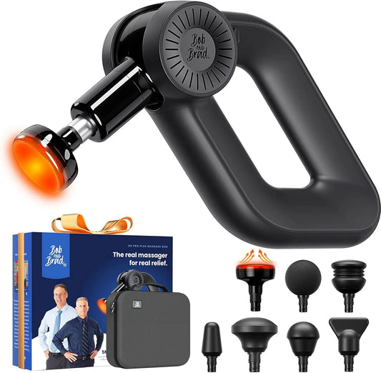 Muskelmassagegerät, Massagepistole, 16 mm, OLED, gewerblich, Wärmefunktion, für Rücken Muskelentspannung, BOB AND