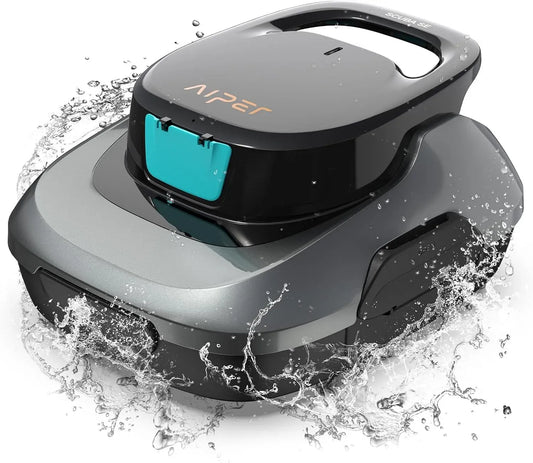 Poolreiniger, Poolroboter, Poolsauger, Akku, Poolreinigungsroboter, 80 m, kabellos, für Flachbodenpools bis 80 m², AIPER