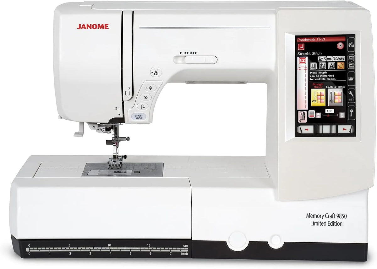 Stickmaschine, Janome Memory Craft 9850 Limited Edition Computergesteuerte Näh- und Stickmaschine, Stickautomat
