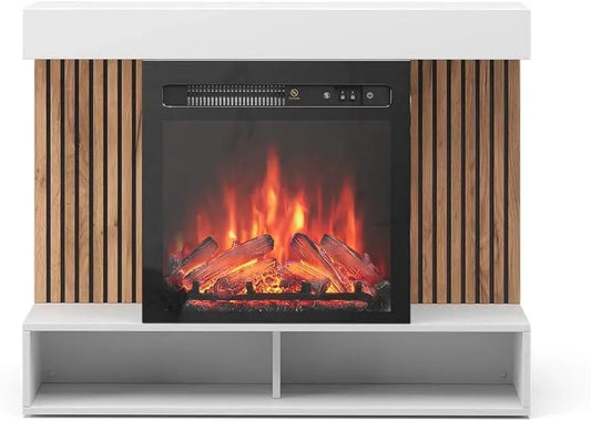 Elektrokamin, elektrischer Kamin, 100 cm, Weiß