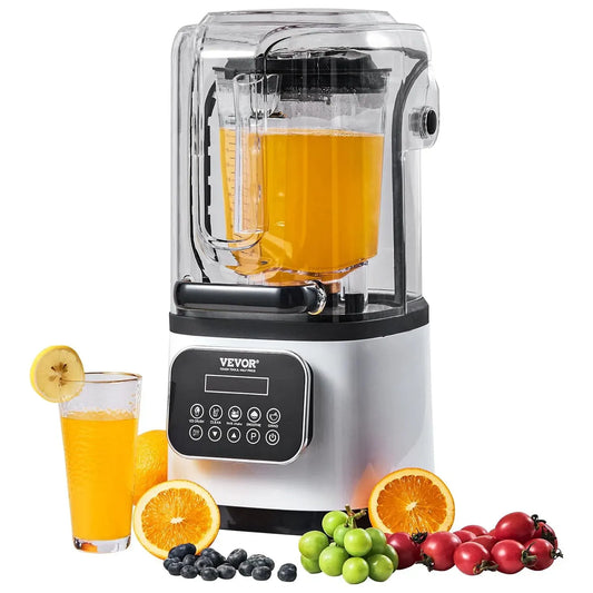 VEVOR Standmixer, 2200 W, gewerblich, Küchenmixer mit 9 Geschwindigkeiten, 5 Funktionen und Kunststoffbehälter