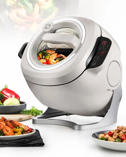 3D-Heizung Multifunktionskocher, Kochmaschine, Rührroboter, 6 L, 2000 W, 3 Geschwindigkeiten, 3D-Optik, Wärmefunktion, für Gebratenen Reis