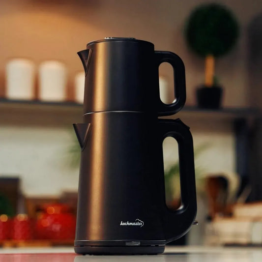Teemaschine, Teekocher, 2 L, 1800 W, 1 L, Warmhaltefunktion, Edelstahl, Wärmefunktion