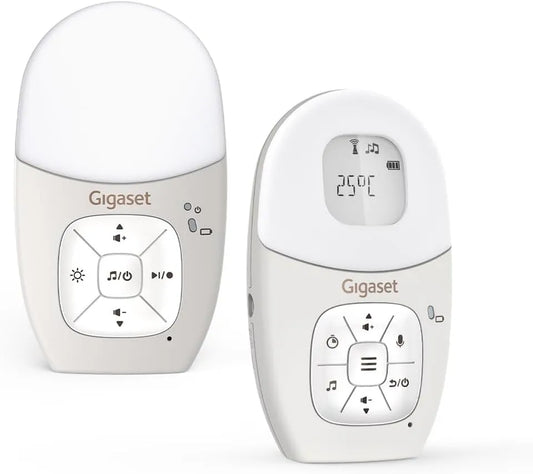 300m Temperatursensor, Audio-Babyphone, Babyüberwachungsgerät, 300 m, Timer, 2 Temperaturzonen, Wärmefunktion, Grau