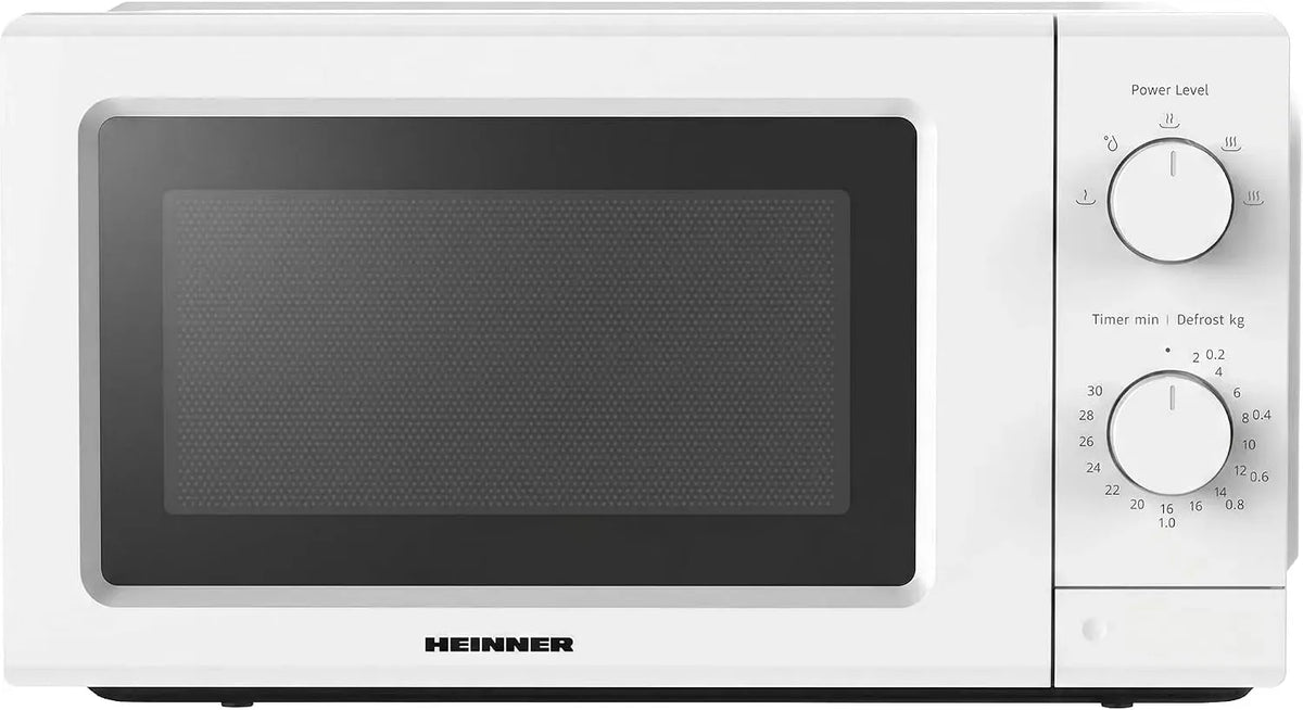 Mikrowelle 30-Min-Timer, 20 L, 700 W, Grill, freistehend, Camping, Auftaufunktion, Mikrowellenofen, Weiß, Senioren & Camping