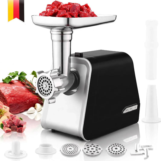 4-in-1 1.8kg/min Fleischmaschine, Fleischwolf, 2000 W, Gebäck, für Hausgebrauch, Nictemaw, 1.8 kg