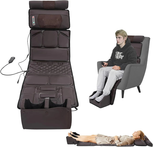 Relax- und Massagesessel, Timer, Fußmassagegerät, Massagematte, Massagematte Ganzkörpermassage mit Kissen und Fußmassagegerät