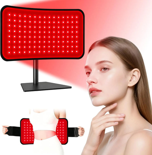 2-in-1 Nahinfrarot-Therapielampe, 660 nm, 850 nm, Timer, für Gesicht und Körper