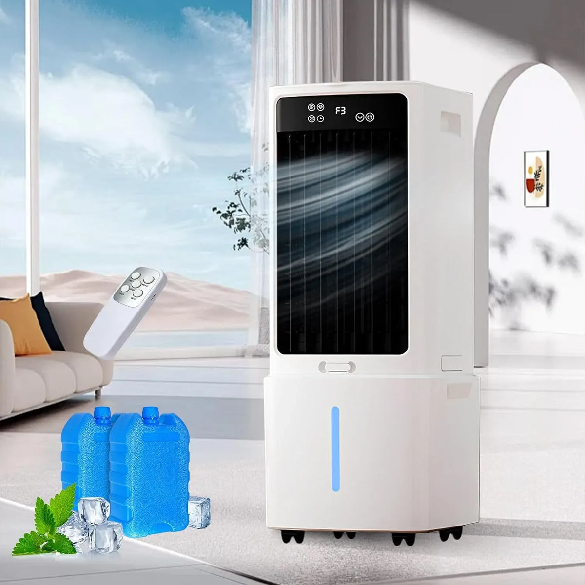 Klimaanlage, 12 L, Luftkühler 4-in-1, Touch-Bedienung, Touch-Screen