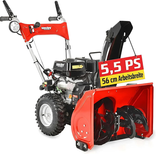 Schneefräse, Schneeräumgerät, 56 cm, HECHT, 2-stufig mit E-Start
