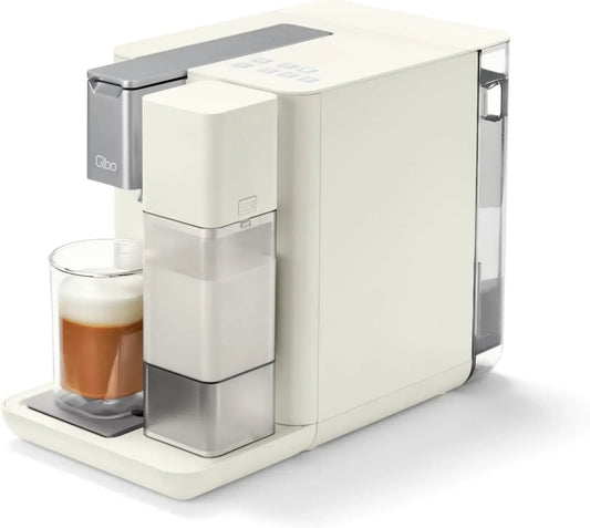Kapselmaschine, 300 ml, Weiß, für Cappuccino, Tchibo Qbo MILK MASTER Premium Kapselmaschine für Cappuccino