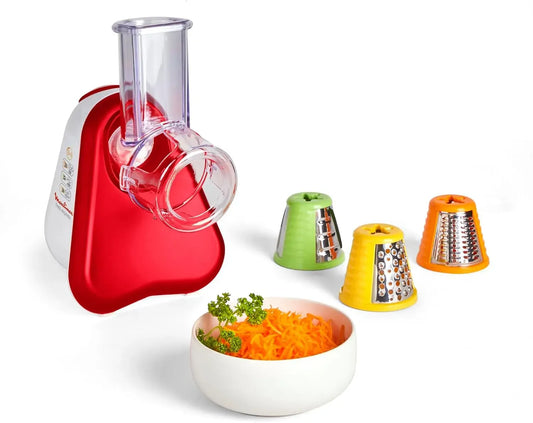 Moulinex DJ7535 Gemüseschneider, 150 W, Weiß, Fresh Express 3 in 1 Elektrisches Schnitzelwerk