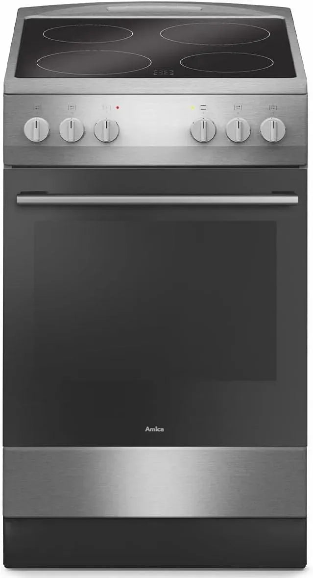 Amica SHC 11595 Standherd mit Backofen, 50cm, Edelstahl