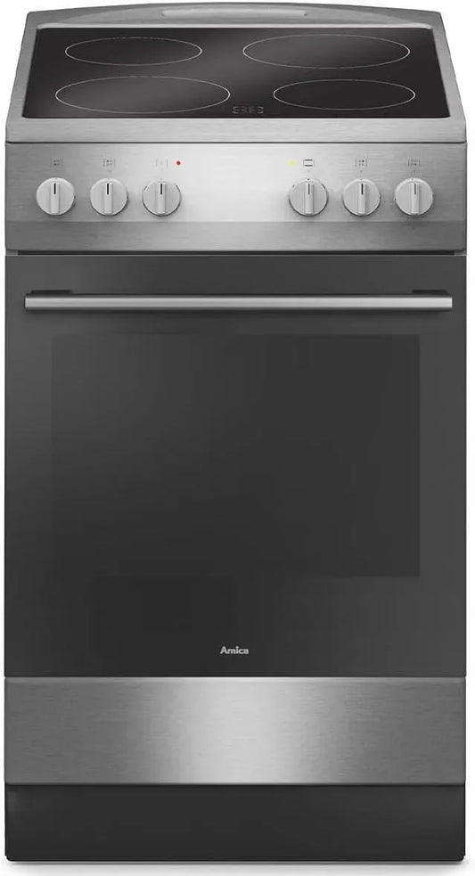 Amica SHC 11595 Standherd mit Backofen, 50cm, Edelstahl