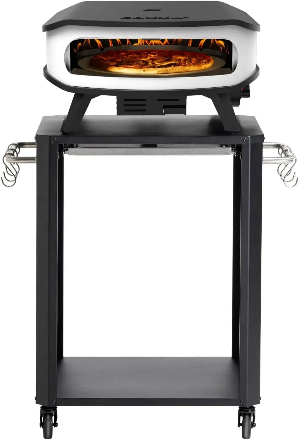 Elektrischer Pizzaofen, 17 Zoll, Ofen zum Backen, Tisch, cozze® 17' Pizzaofen mit drehbarem Stein & Tisch