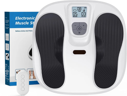 EMS-Fussmassagegerät, LCD-Display, Weiß, für Fußschmerzlinderung