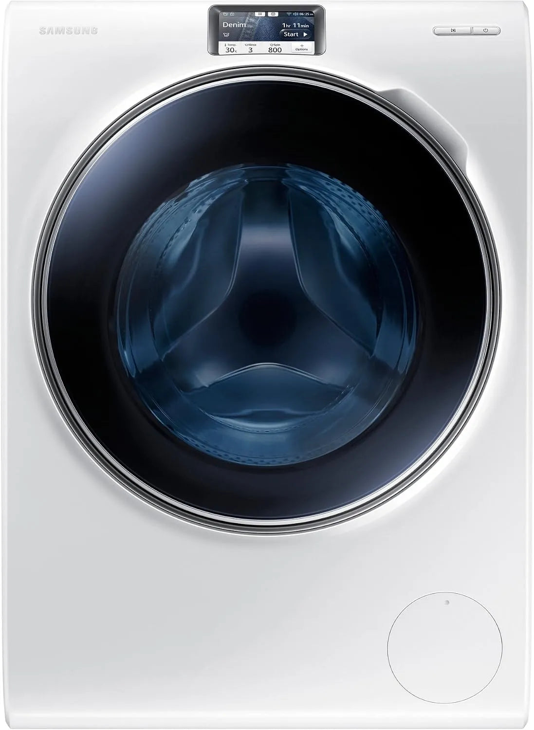 Samsung WW10H9400EW 1400rpm Waschmaschine, 10 kg, autark, LCD-Display, Edelstahl, Weiß, Autonome