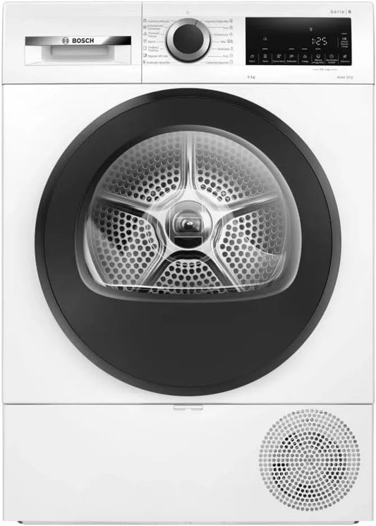 Bosch WQG24200ES Wäschetrockner, 9 kg, Weiß, Trockner für Wäsche, mittlere Belastung