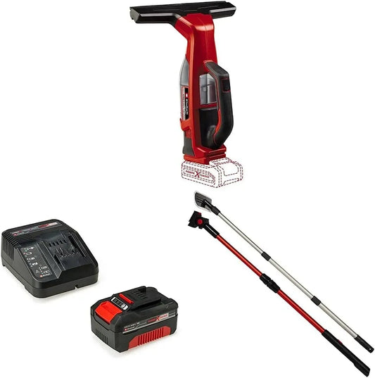 Einhell Akku-Fensterreiniger, Sprühflasche, Ladegerät, elektrischer Fensterreiniger, 28 cm, 18 V, kabellos