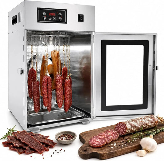 Wäschetrockner 24h, 800 W, 7,5 kg, Timer, Glas, Edelstahl, 30‑90°C