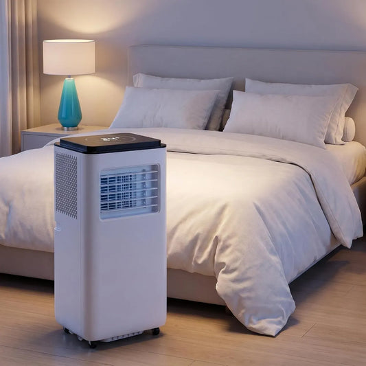 Klimaanlage 24H, tragbar, Timer, Oszillation, Kühlt 300 sq ft, 120° Oszillation, Smart AC mit Luftentfeuchter & Ventilator