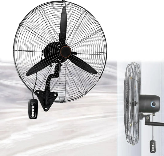 Ventilator, 75 cm, Oszillation, Ventilator zur Luftzirkulation, 120°-Oszillations-Wandventilator