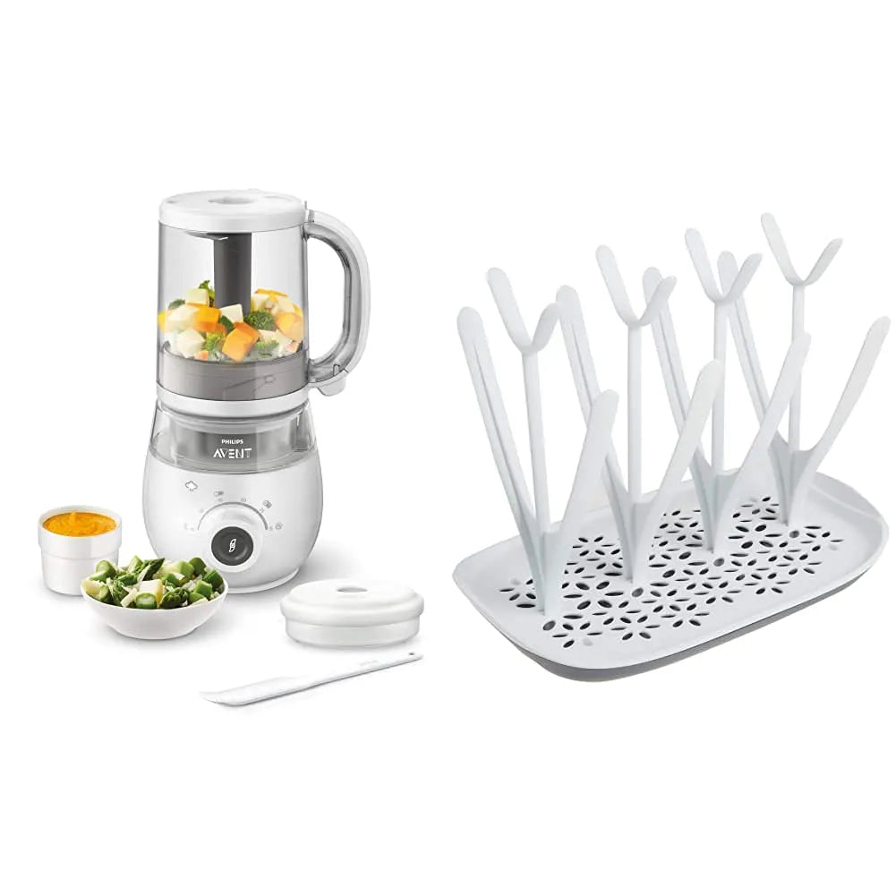 Philips 4-in-1-Babynahrungszubereiter SCF883/01 in-1-Babynahrungszubereiter, Dampfgarer, 1000 ml, IPS-Panel, Weiß
