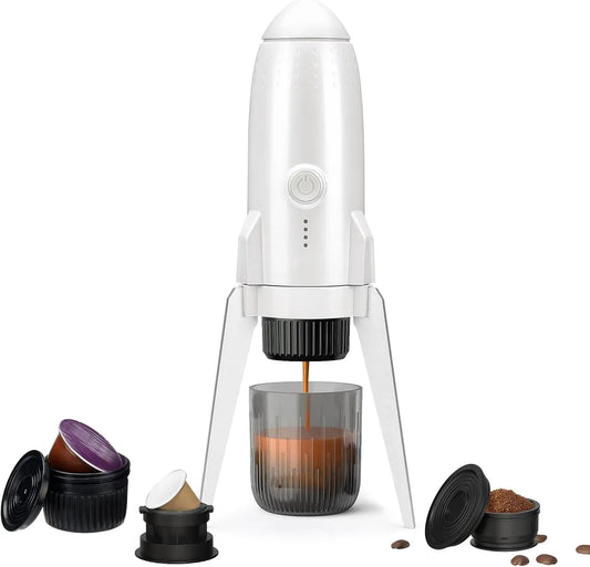 Nespresso Espressomaschine, tragbar, Camping, Kaffeemaschine für Espresso, 3 in 1 Tragbare Espressomaschine Unterwegs