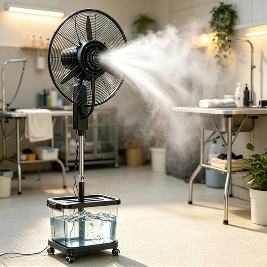 Ventilator, Outdoor, Industrie, Ventilator zur Luftzirkulation, Industrielle Nebelventilator for den Außenbereich